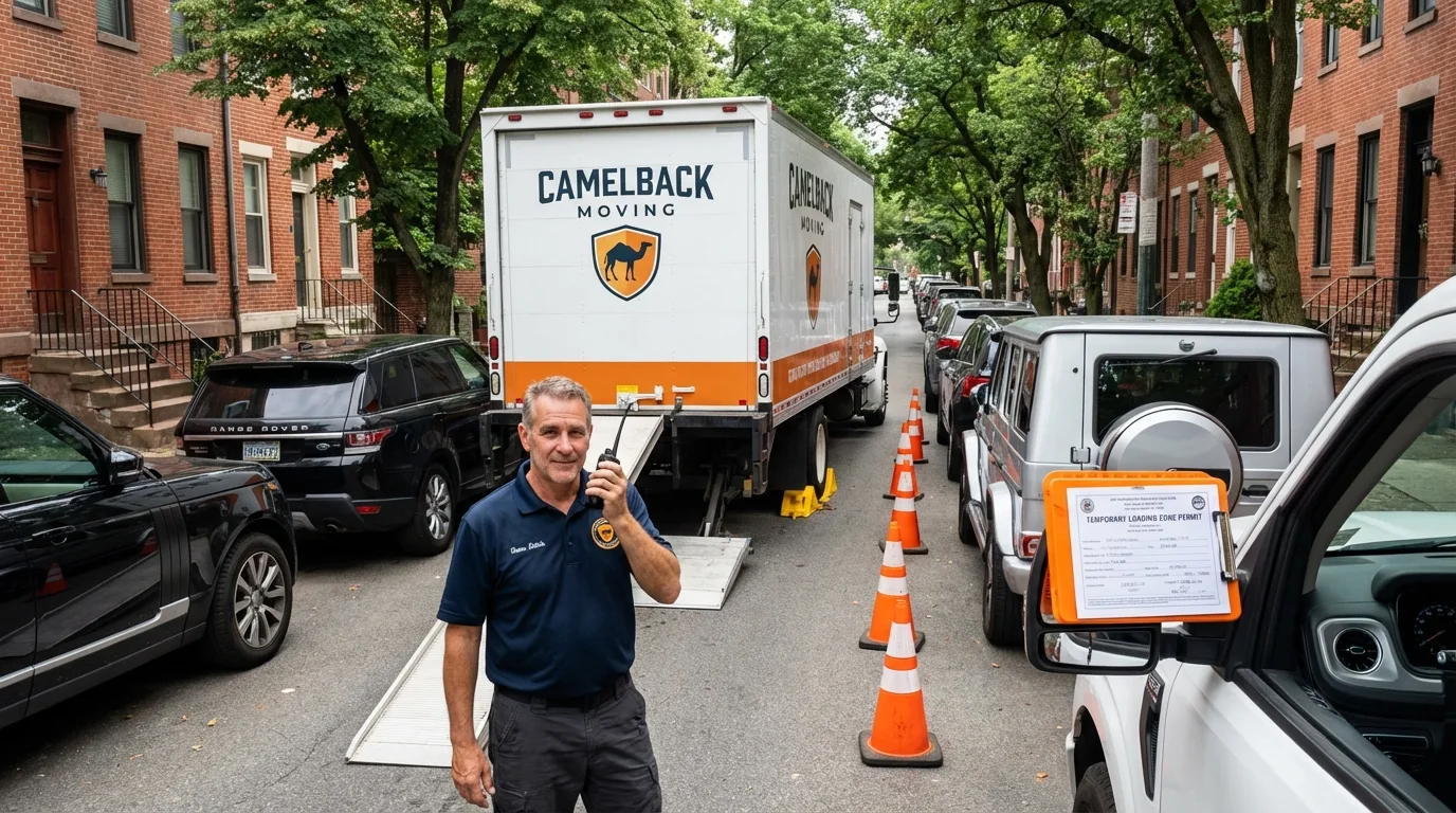 City street loading permit setup in Elk Grove Village, IL